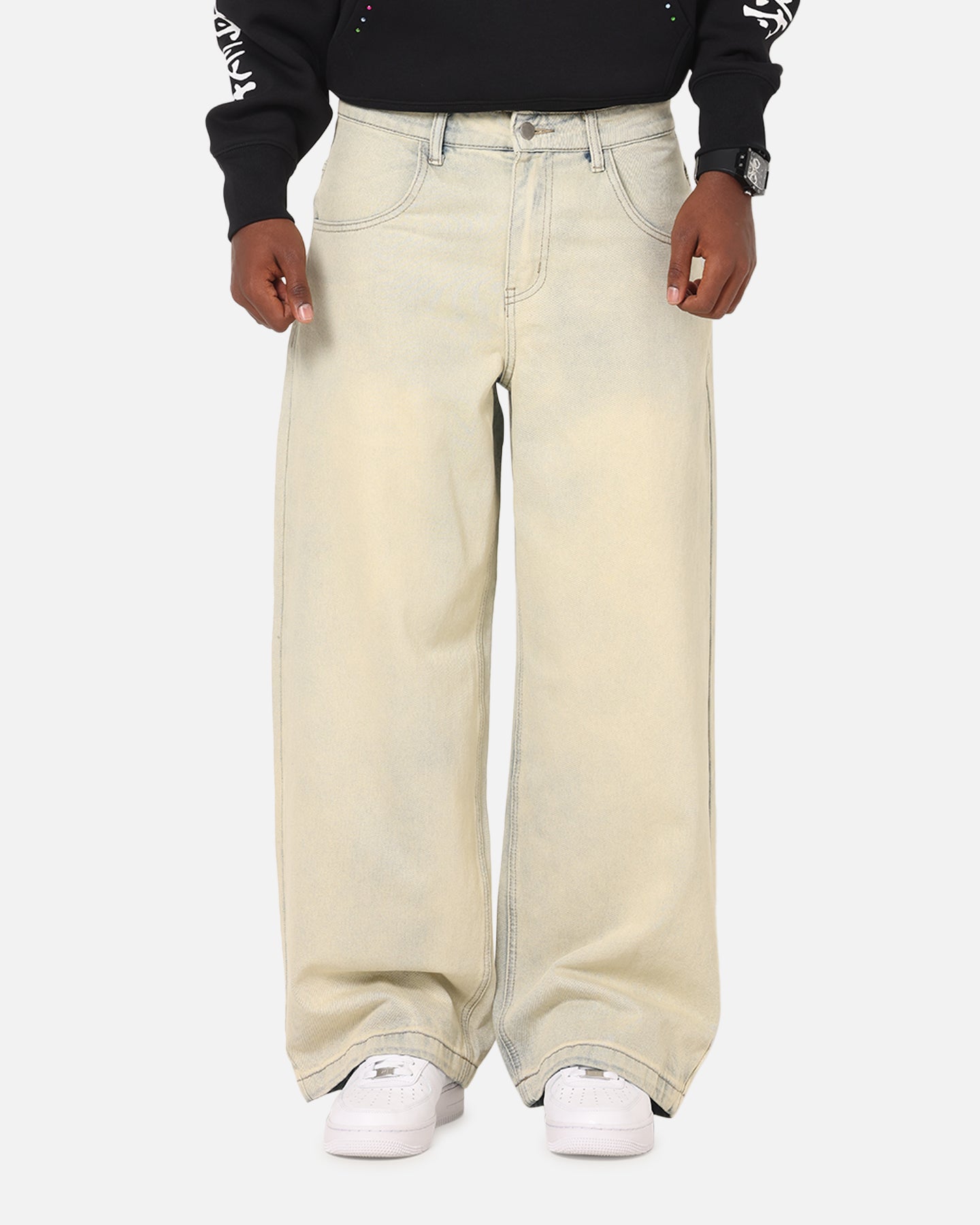 Ed Hardy Wide Leg Skull Jeans Sage