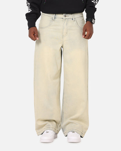 Ed Hardy Wide Leg Skull Jeans Sage