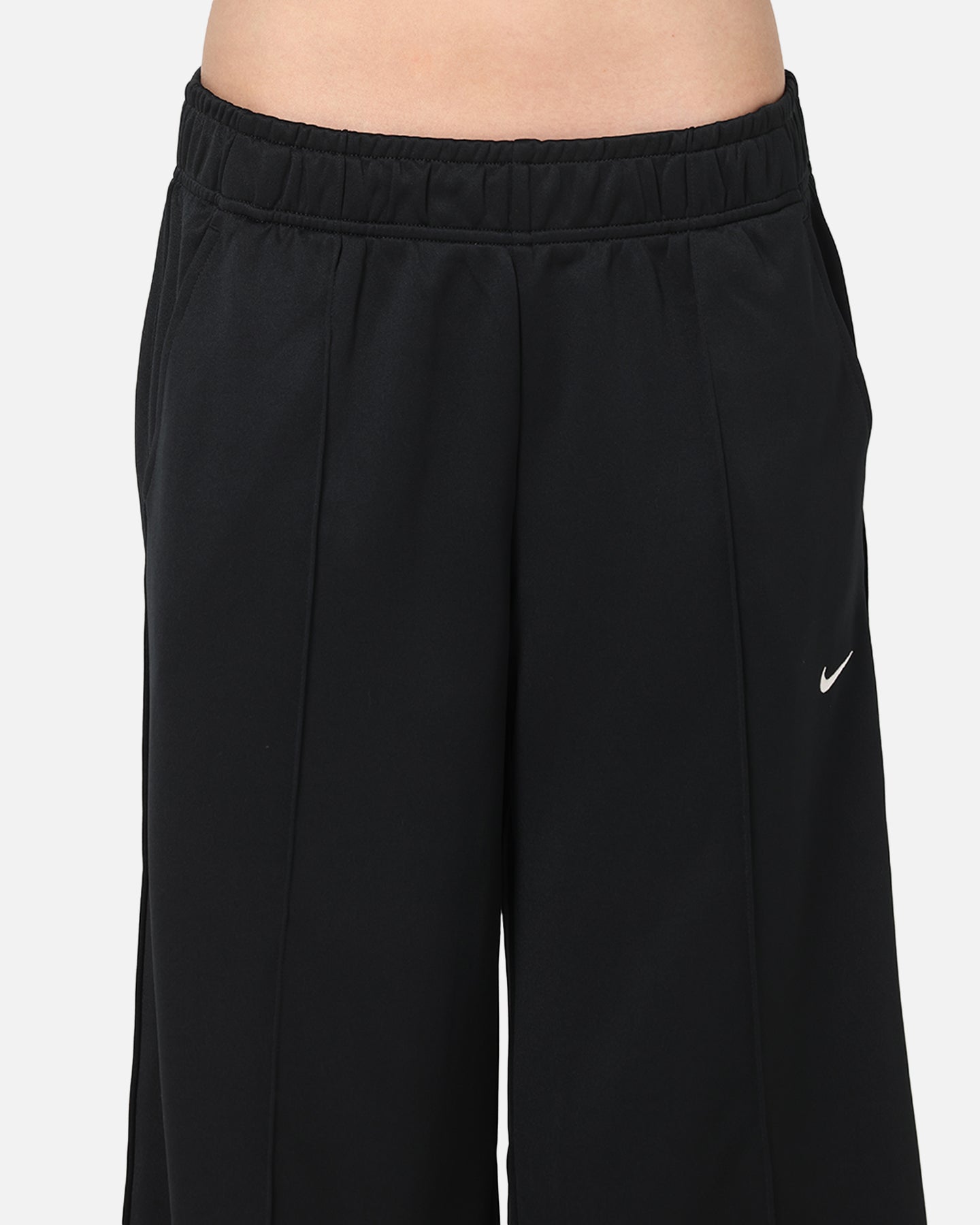 Nike Women's Sportswear Mid-Rise Wide-Leg Track Pants Black/Black/Sail