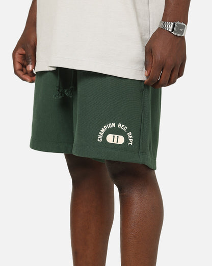 Champion Reverse Weave Terry Flock 5" Shorts Dark Green