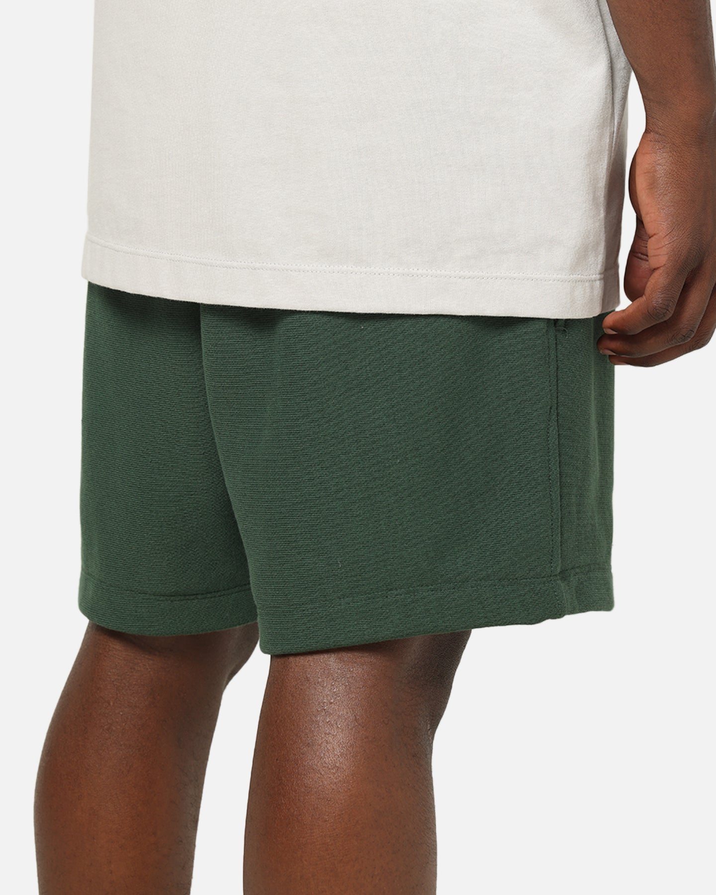 Champion Reverse Weave Terry Flock 5" Shorts Dark Green
