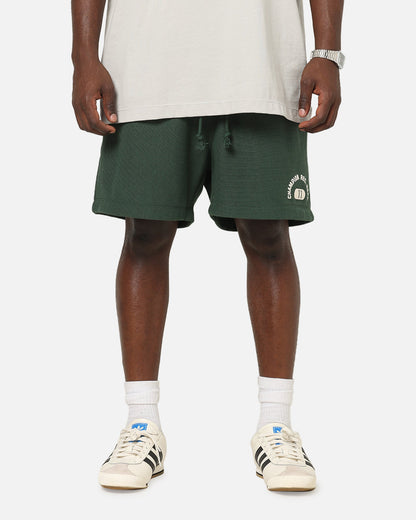 Champion Reverse Weave Terry Flock 5" Shorts Dark Green