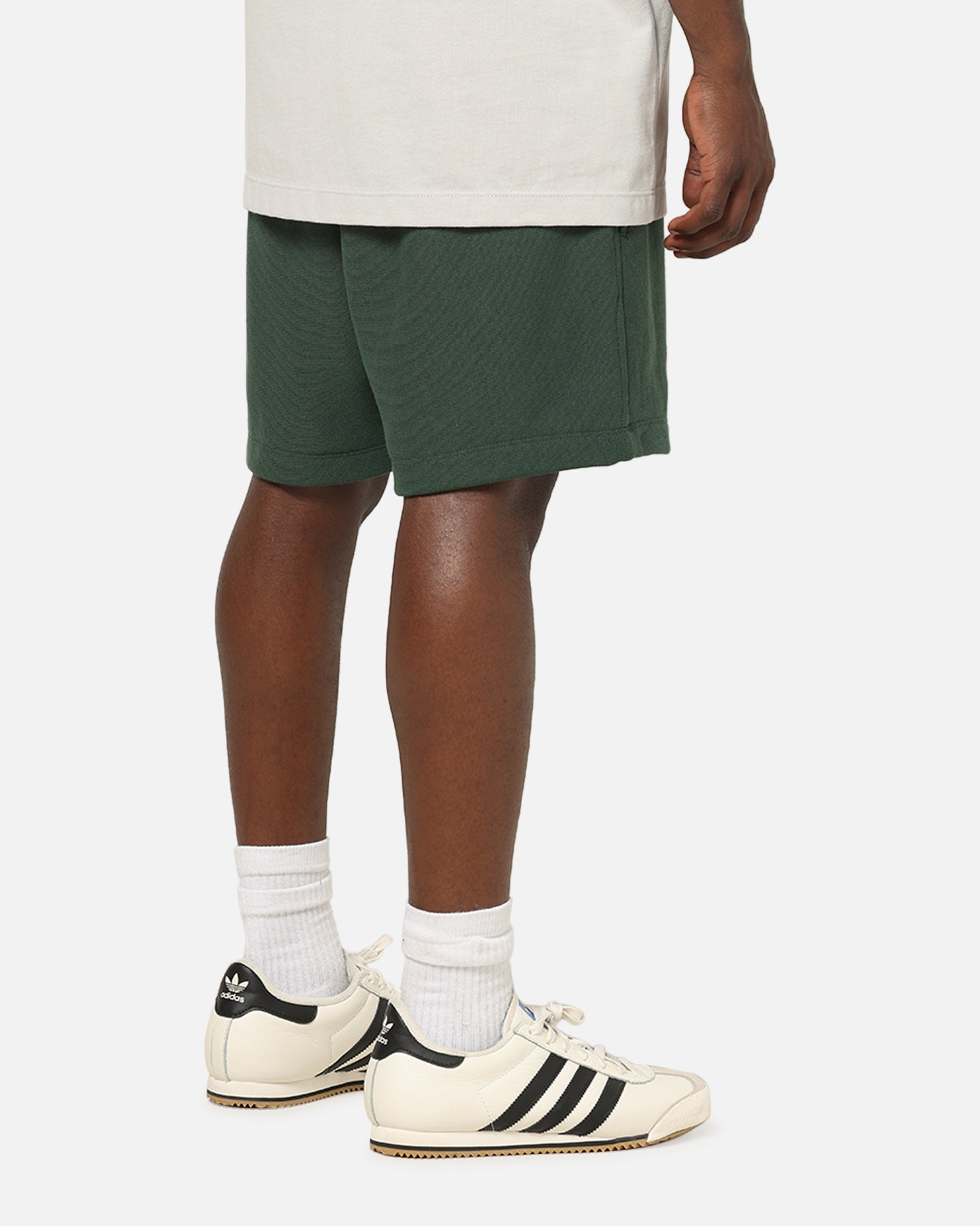 Champion Reverse Weave Terry Flock 5" Shorts Dark Green