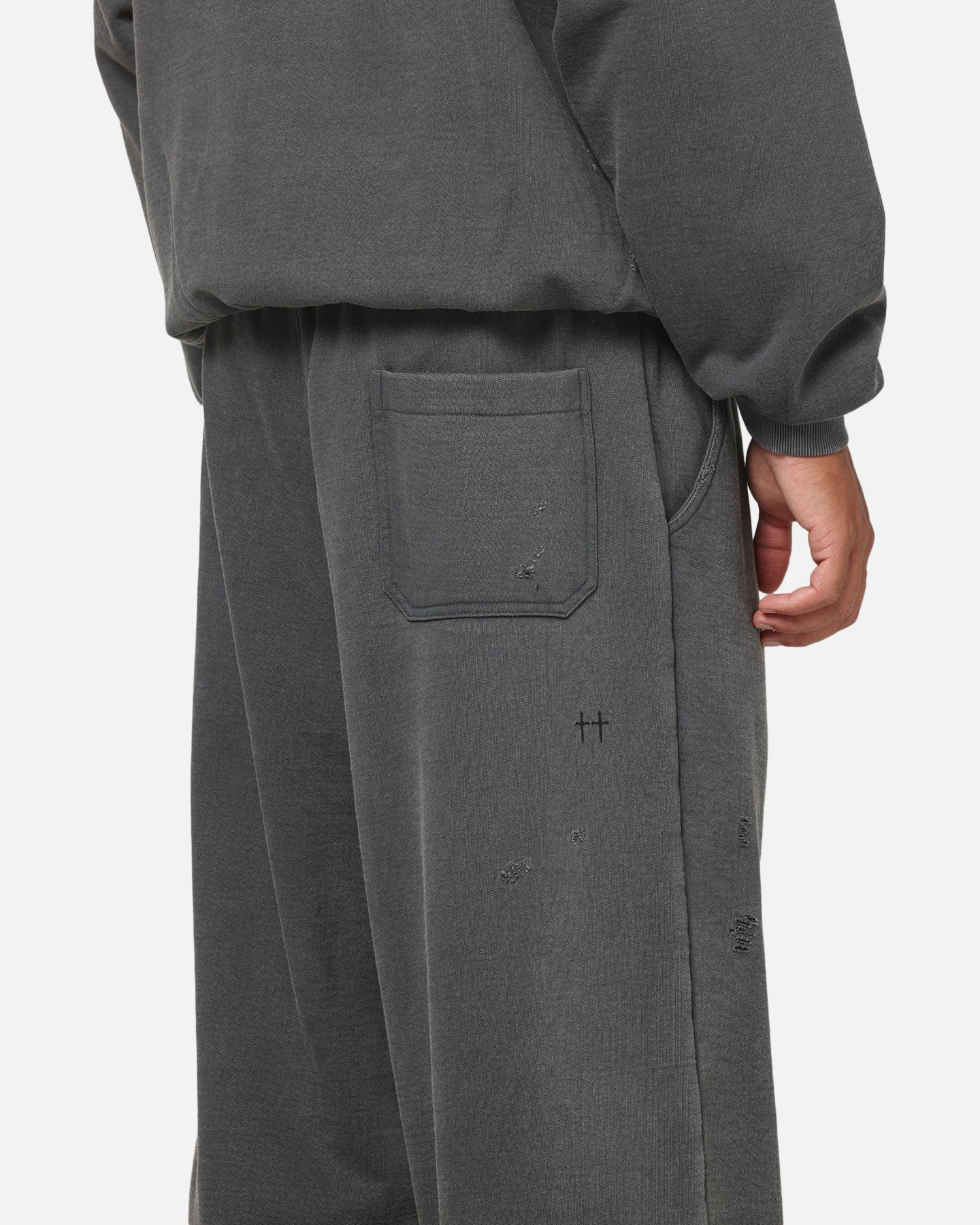 Saint Morta Apocalypse Baggy Sweatpants Washed Charcoal