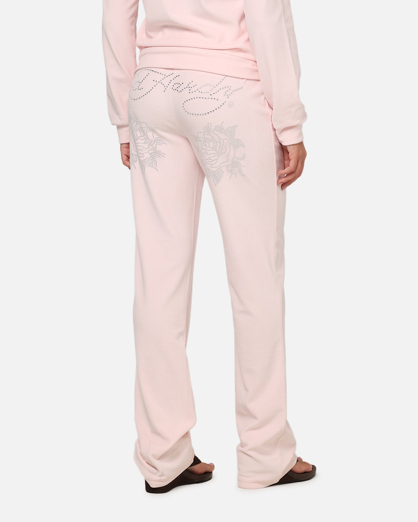Ed Hardy Women's Rhinestone Trackpants Pink