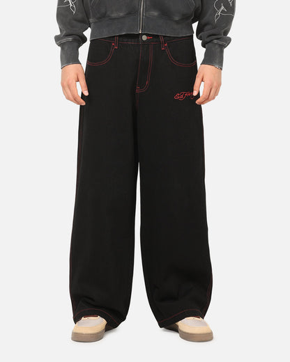 Ed Hardy Skull Rhinestone Jeans Black