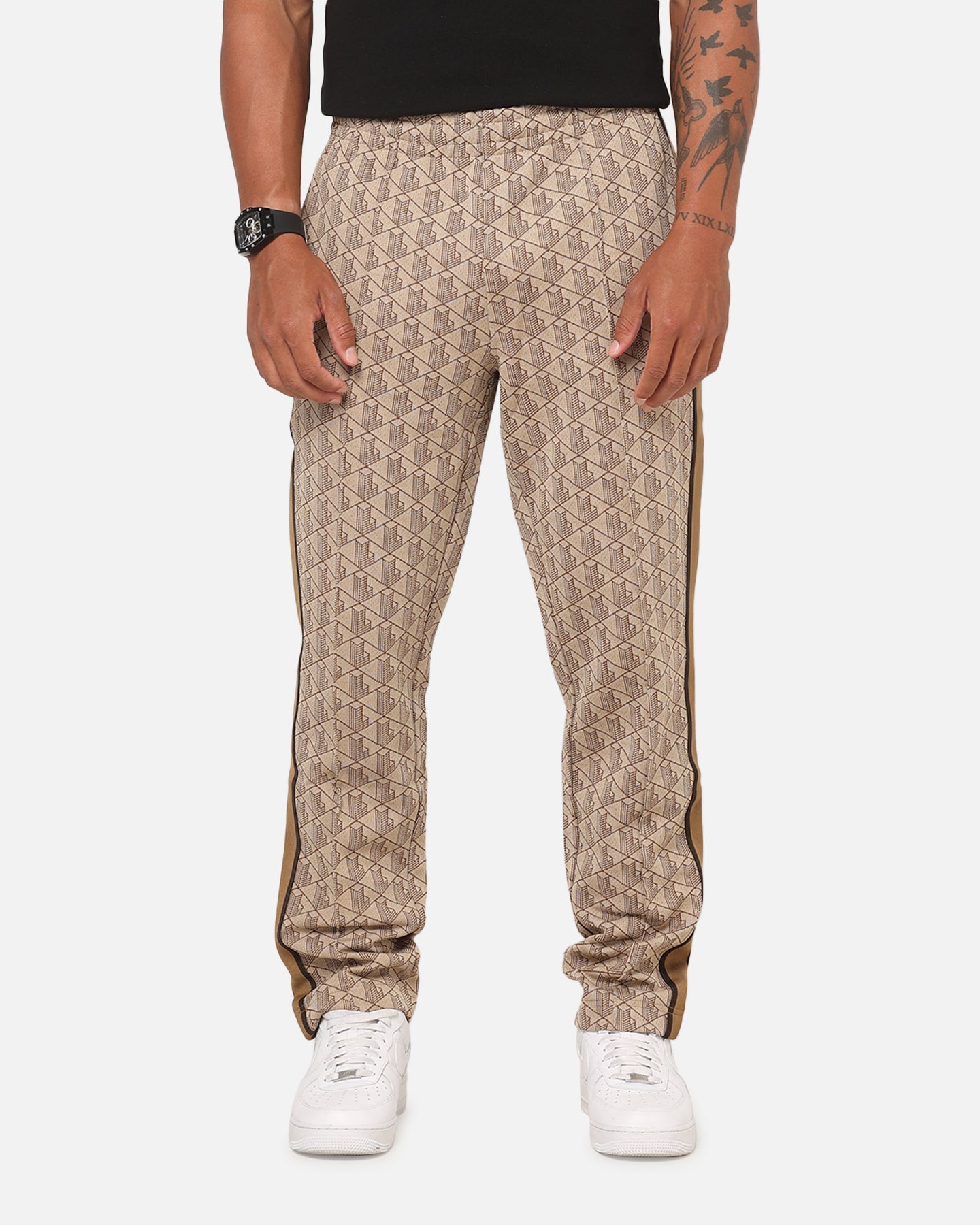 Lacoste Monogram Track Pants Croissant/Cookie