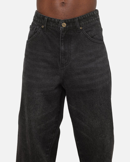Carre Union Straight Fit Jeans Washed Black