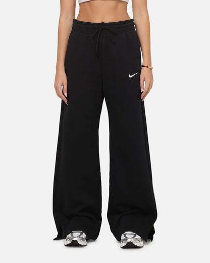 Nike Women's Sportswear Phoenix Fleece High Waisted Wide Leg Sweat Pants Black/Sail