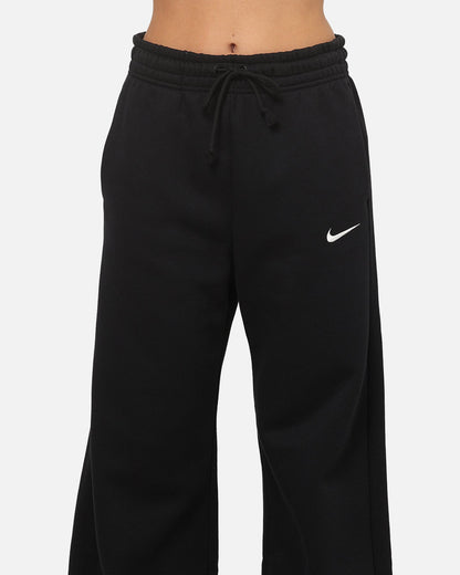 Nike Women's Sportswear Phoenix Fleece High Waisted Wide Leg Sweat Pants Black/Sail