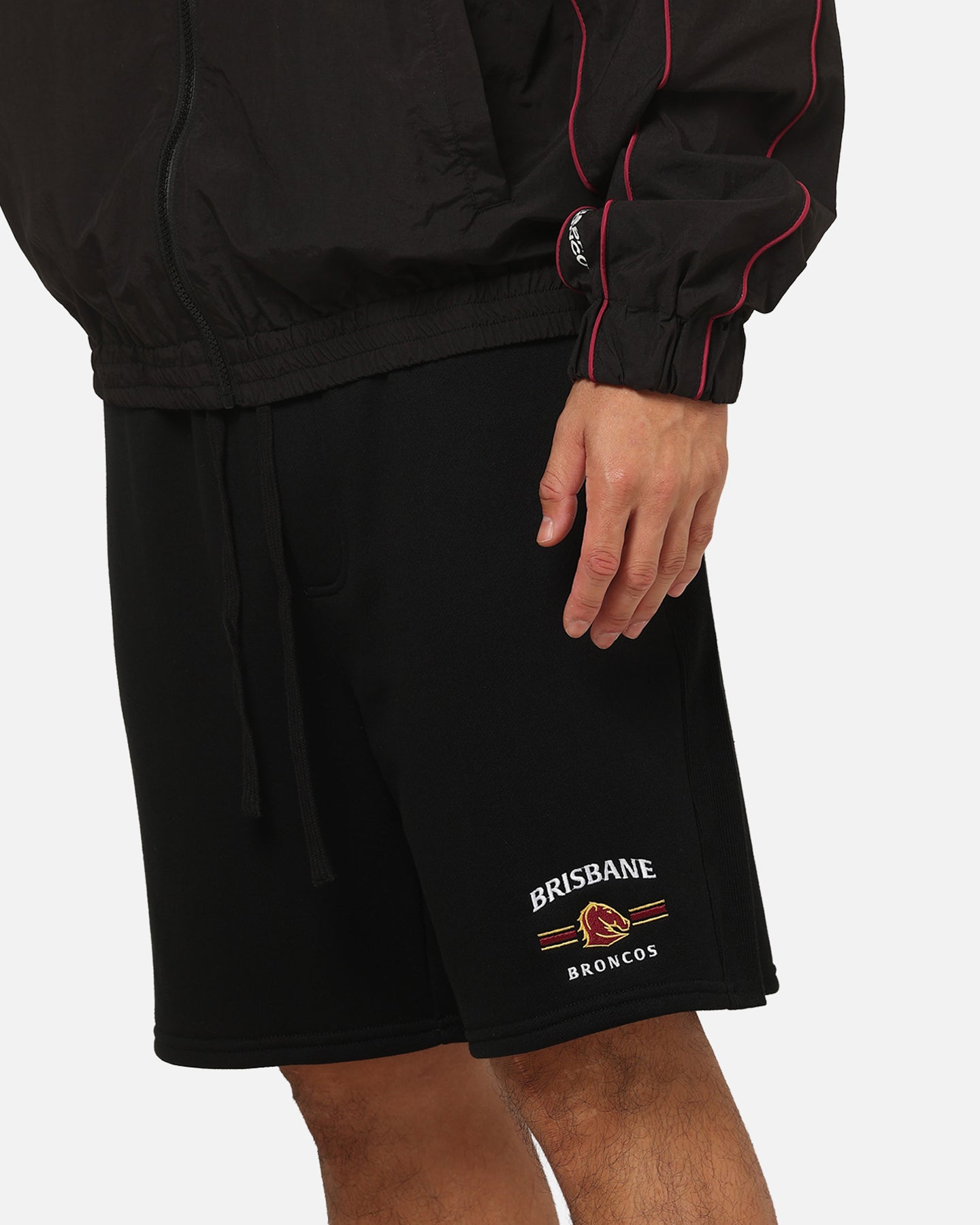 Bleacher Athletic Brisbane Broncos NRL 1908 Track Shorts Black