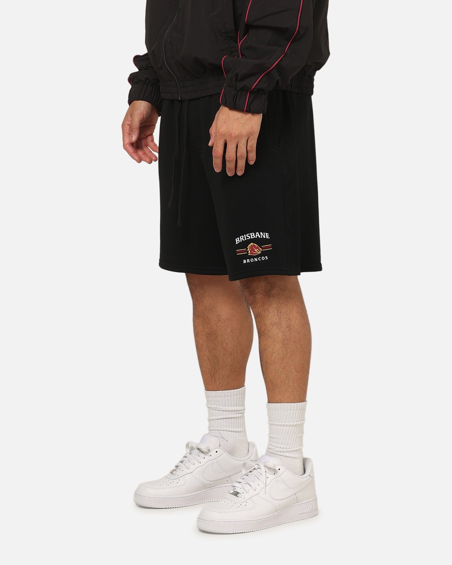 Bleacher Athletic Brisbane Broncos NRL 1908 Track Shorts Black