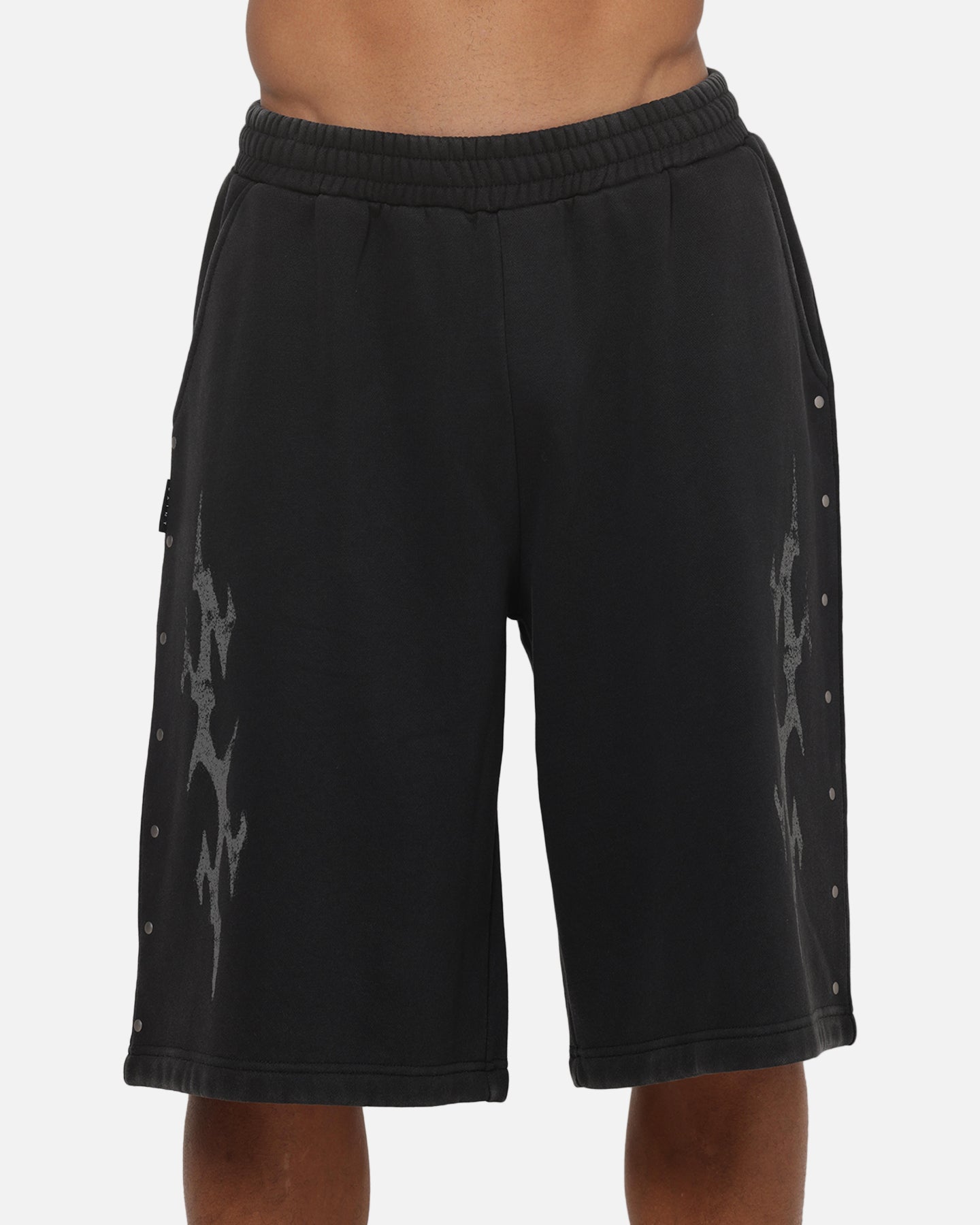 Saint Morta La Familia Baggy Sweat Shorts Washed Black