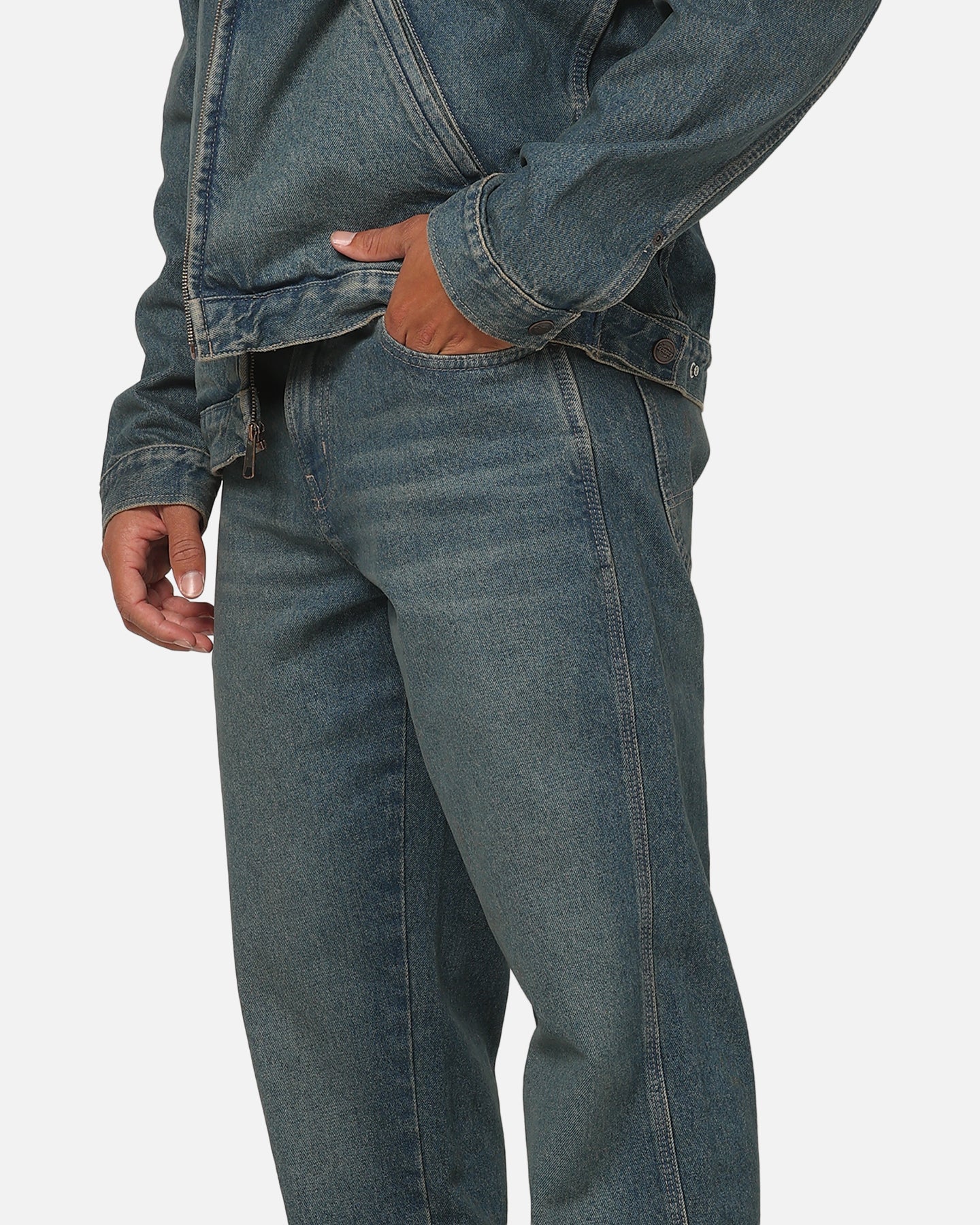 Dickies Thomasville Straight Leg Jeans Khaki Tinted Blue