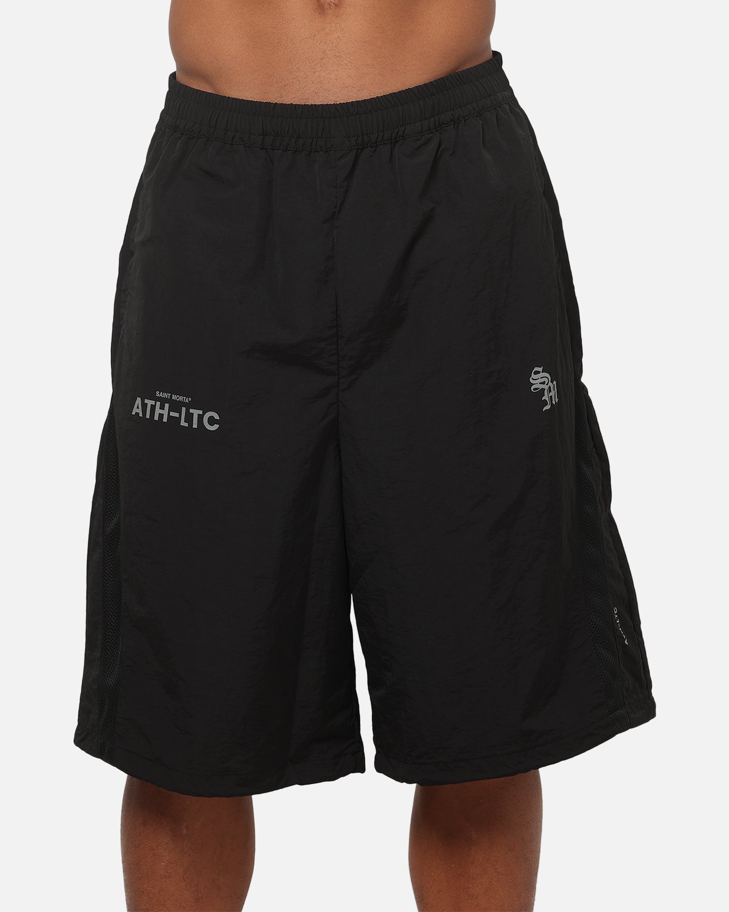 Saint Morta Athltc S2 Baggy Track Shorts Black
