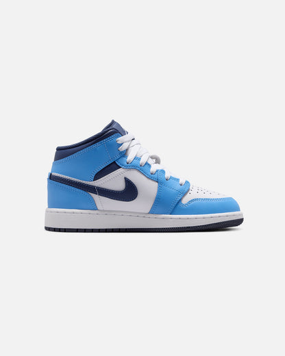 Jordan Kids' Air Jordan 1 Mid (GS) University Blue