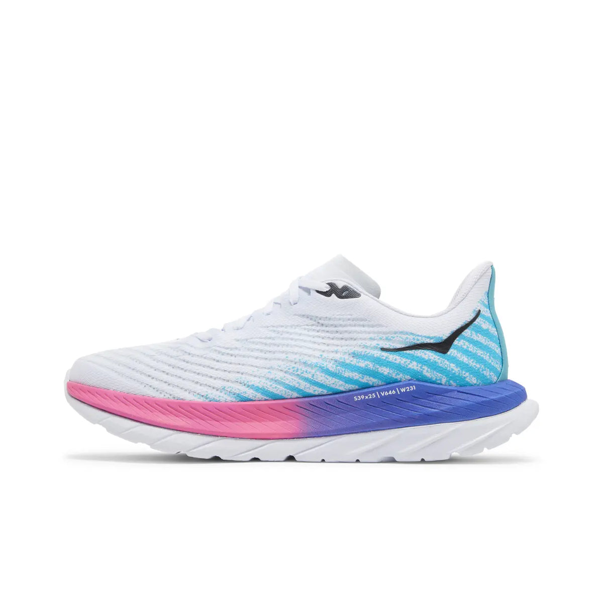 Hoka Mach 5 White Scuba Blue