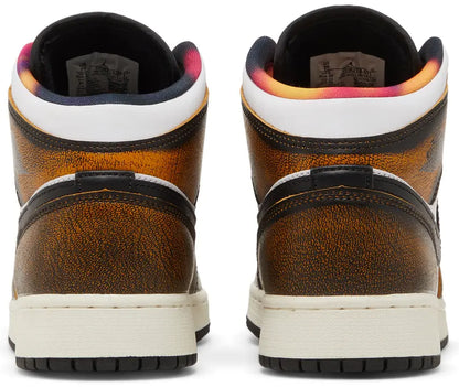 Jordan 1 Mid SE Orange Wear Away (GS)