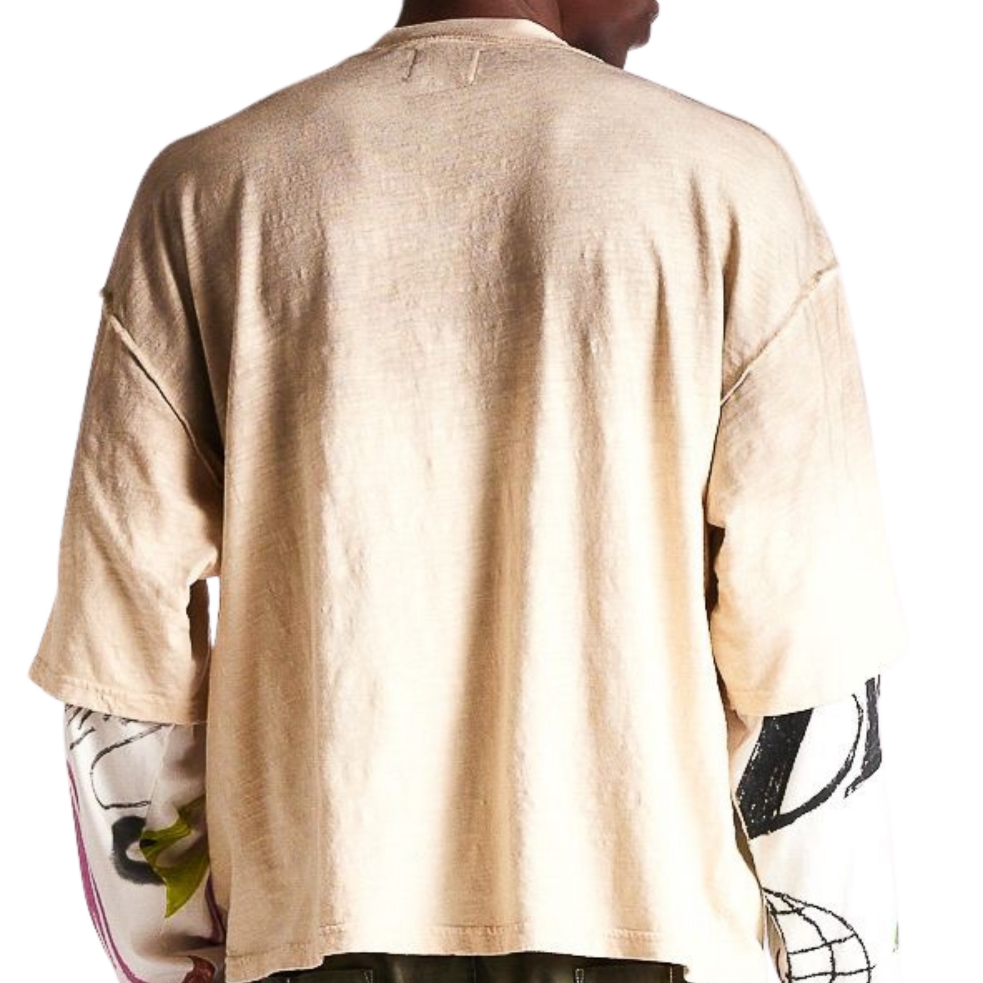 DSM "Double Layer Skull" Tee - (Antique White/Multi)
