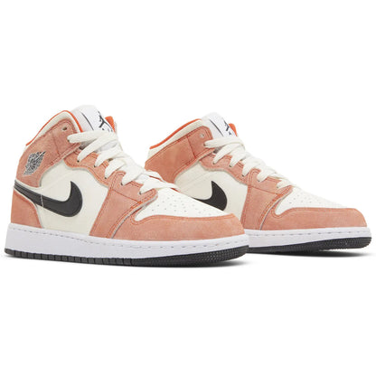 Jordan 1 Mid SE Orange Suede (GS)