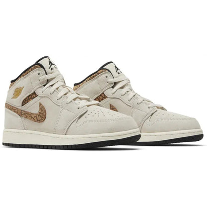 Air Jordan 1 Mid Brown Elephant (GS)