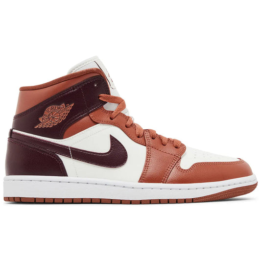 Jordan 1 Mid Dusty Peach Night Maroon (W)