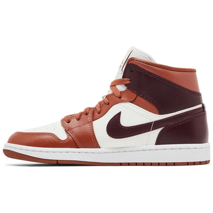 Jordan 1 Mid Dusty Peach Night Maroon (W)