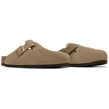 Birkenstock Boston Soft Footbed Suede Taupe