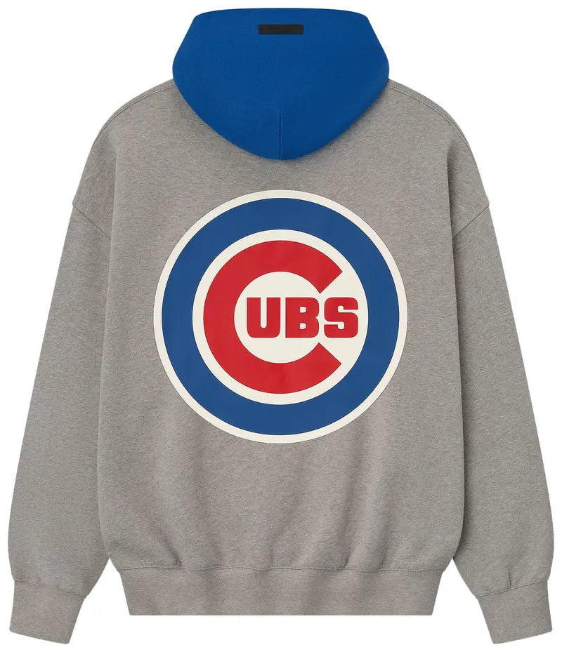 Fear of God Essentials Cubs Sport Hoodie Concrete Heather/Blue