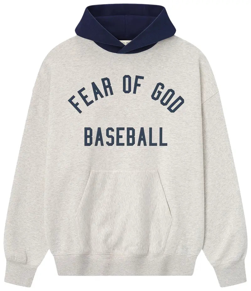 Fear of God Essentials MLB Sport Hoodie Oatmeal Heather/Midnight Navy