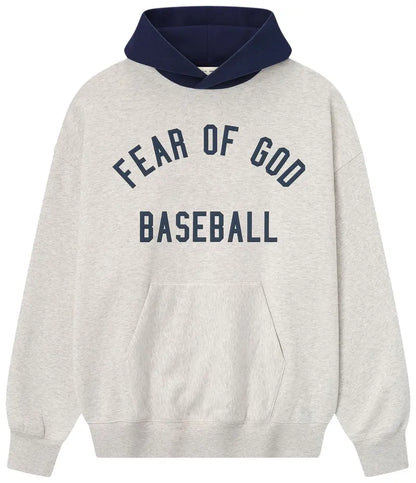 Fear of God Essentials MLB Sport Hoodie Oatmeal Heather/Midnight Navy