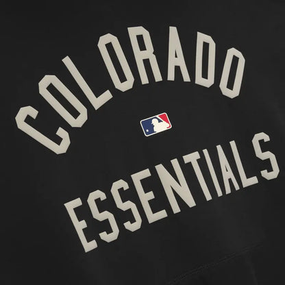 Fear of God Essentials Rockies Sport Hoodie Vintage Black/Purple Reign