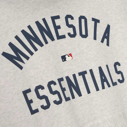 Fear of God Essentials Twins Sport Hoodie Oatmeal Heather/Midnight Navy