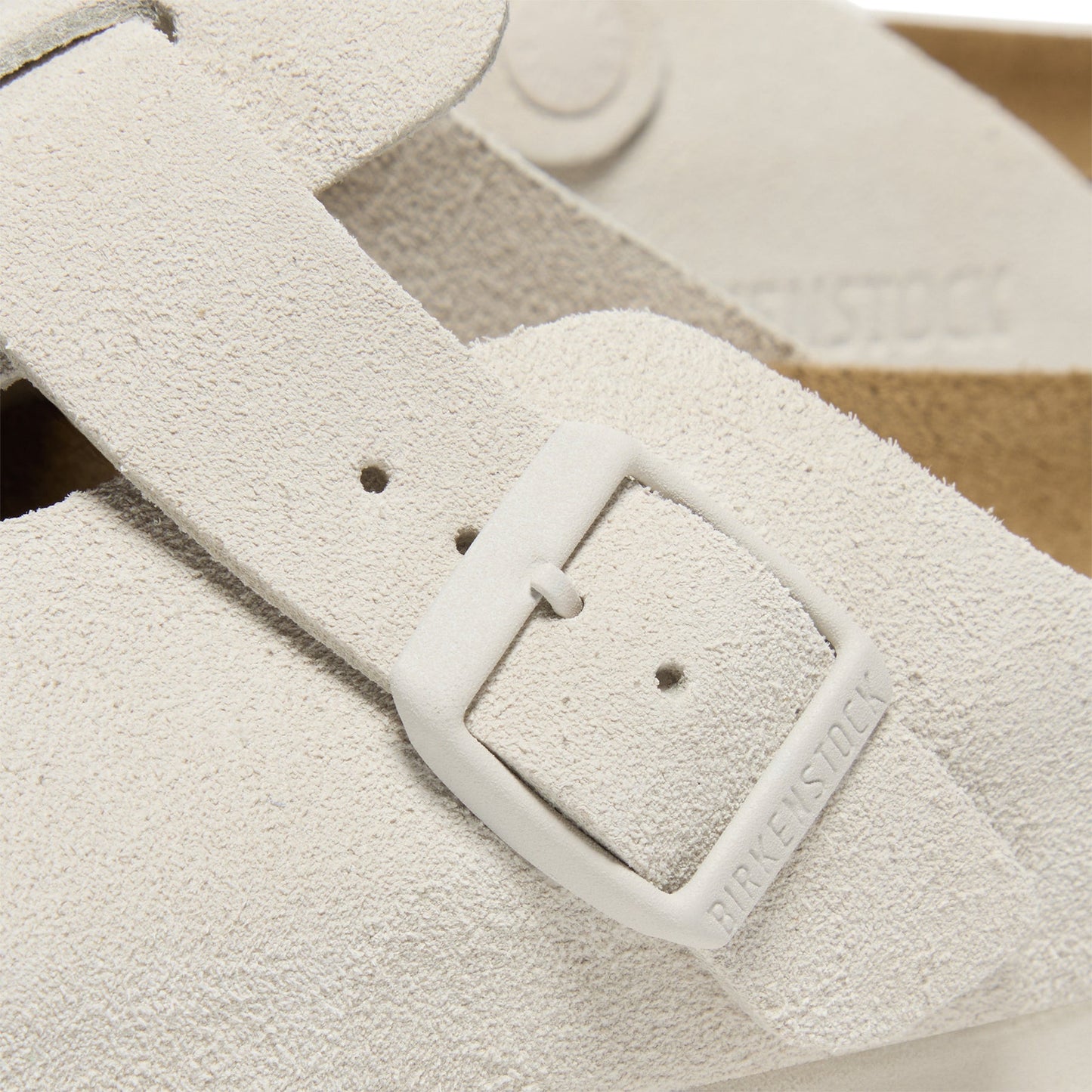 Birkenstock Womens Boston Soft Footbed (Antique White)