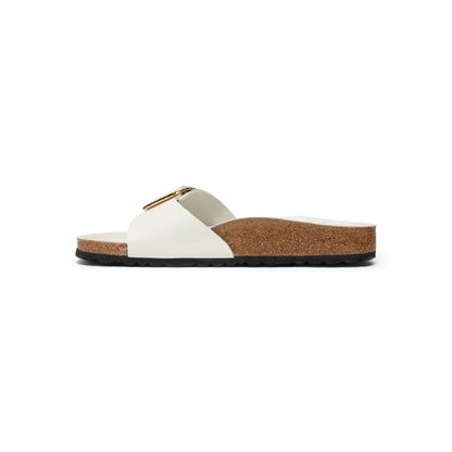 Birkenstock Madrid Hammered Big Buckle (White Leather)
