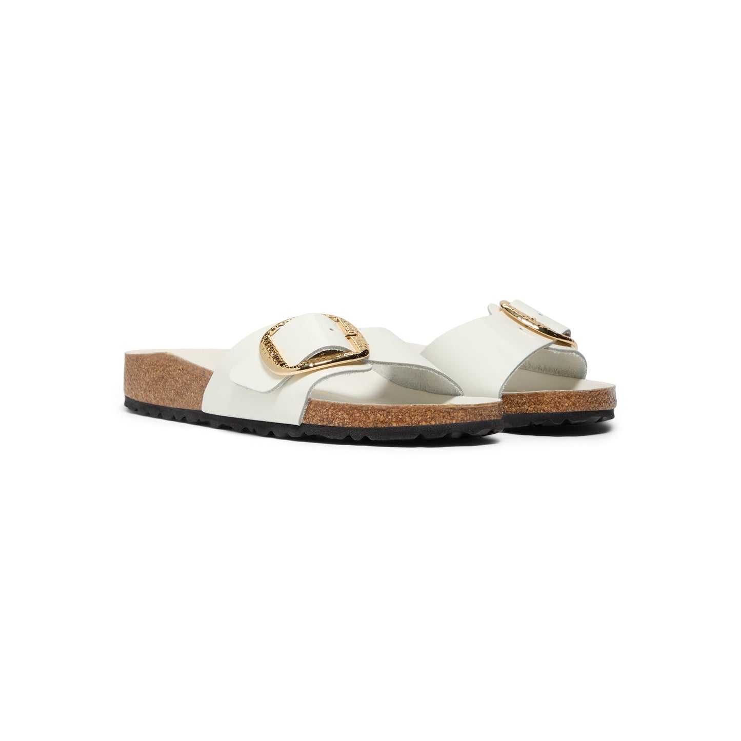 Birkenstock Madrid Hammered Big Buckle (White Leather)