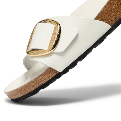 Birkenstock Madrid Hammered Big Buckle (White Leather)
