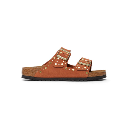 Birkenstock Arizona Rivets (Dark Rust Suede)