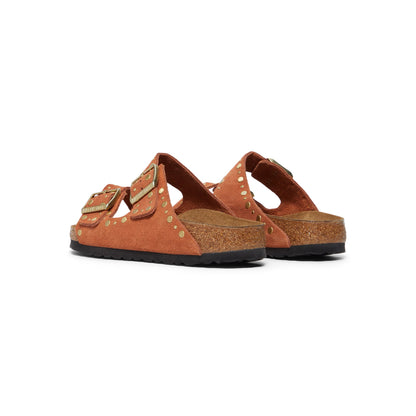 Birkenstock Arizona Rivets (Dark Rust Suede)