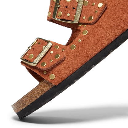 Birkenstock Arizona Rivets (Dark Rust Suede)