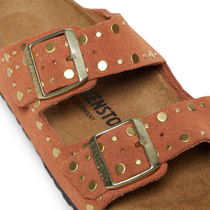 Birkenstock Arizona Rivets (Dark Rust Suede)