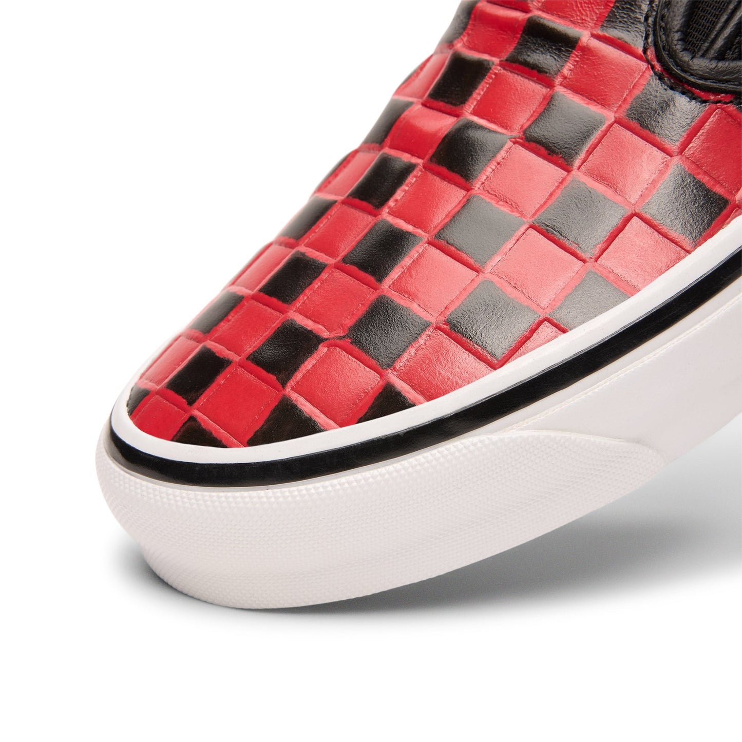 Vans OTW Classic Slip-On 98 Vibram (Leather Check Black/Racing Red)