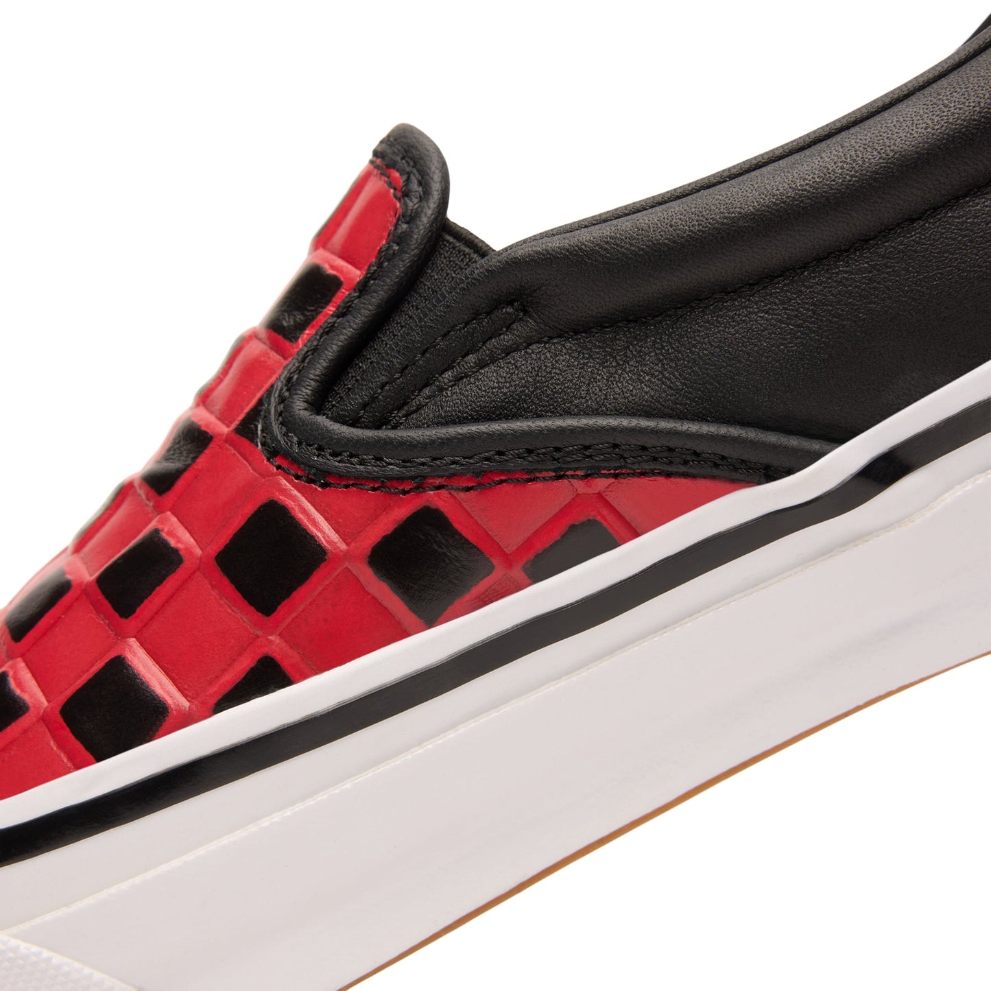 Vans OTW Classic Slip-On 98 Vibram (Leather Check Black/Racing Red)