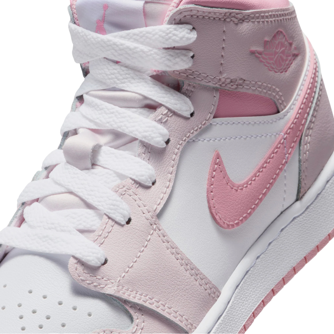 Jordan 1 Mid Pearl Pink White (GS)
