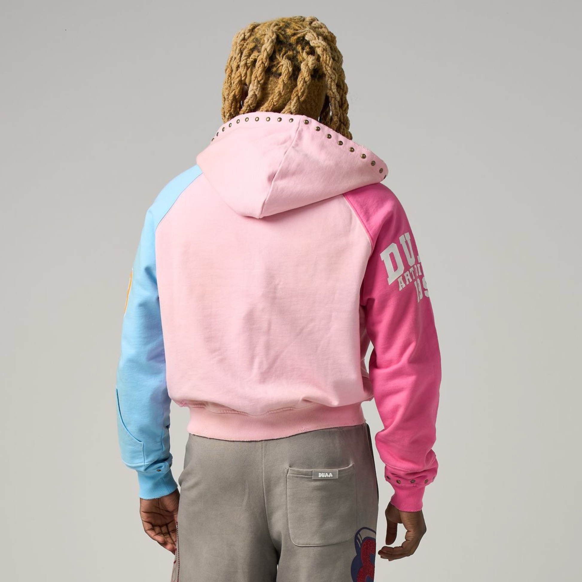 DUAA "Ocean" Zip Up Hoodie (Pink/Blue)
