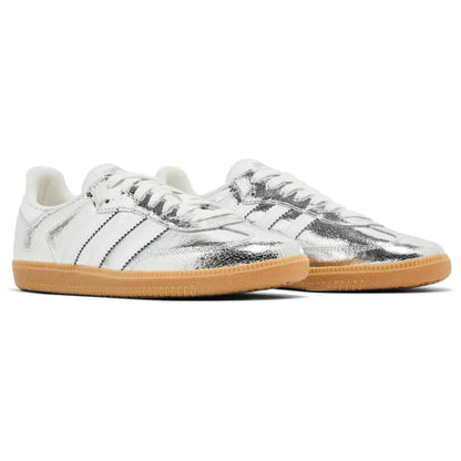 Adidas Samba OG Silver Metallic Cracked Leather (W)