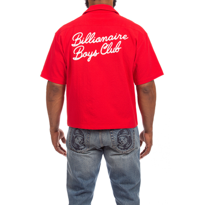 Billionaire Boys Club "Script" ss woven (Red)