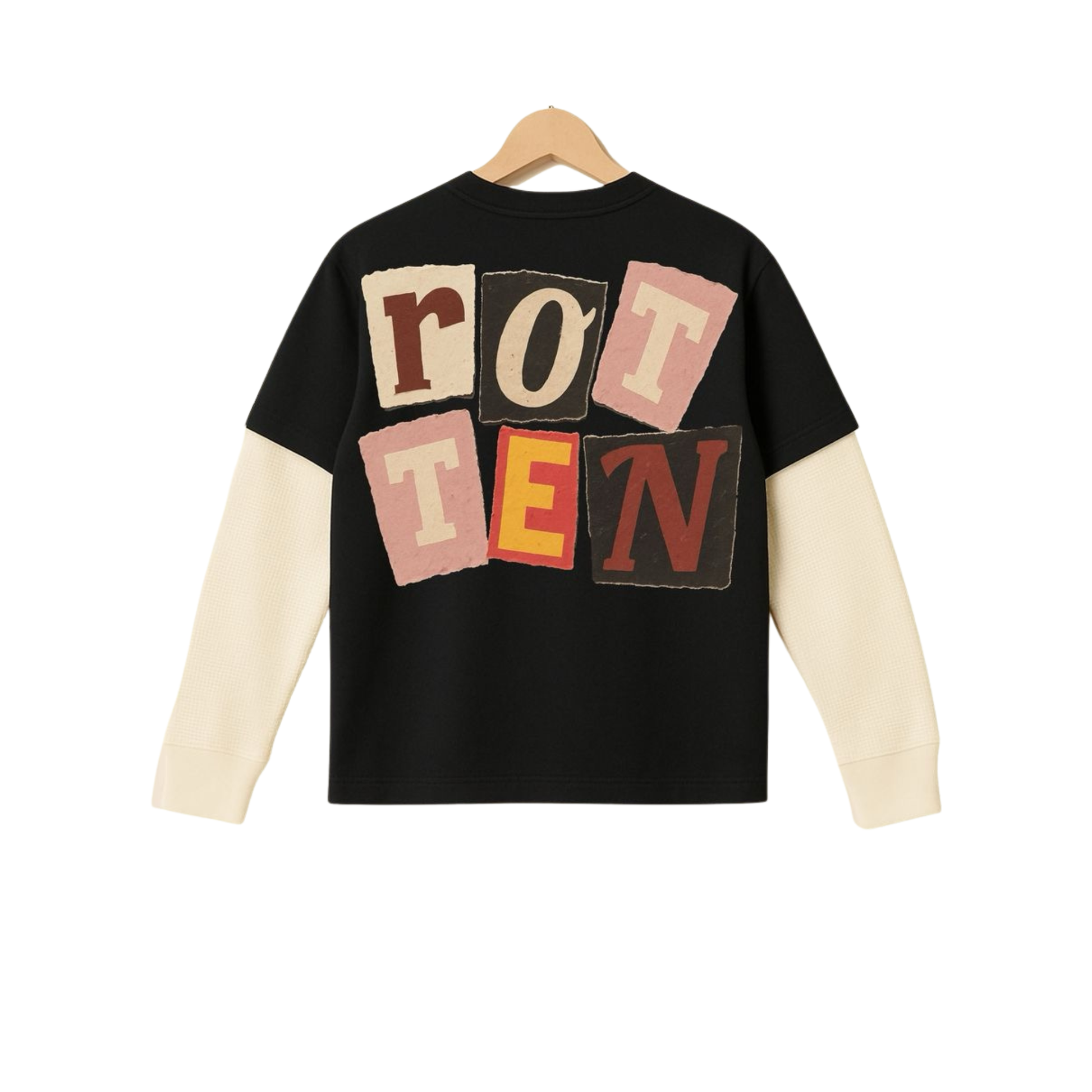 Dry Rot "Collage" LS Waffle Thermal (Black)