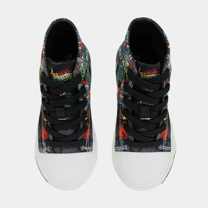 Ed Hardy Dragon Tattoo High Top Black White (PS)