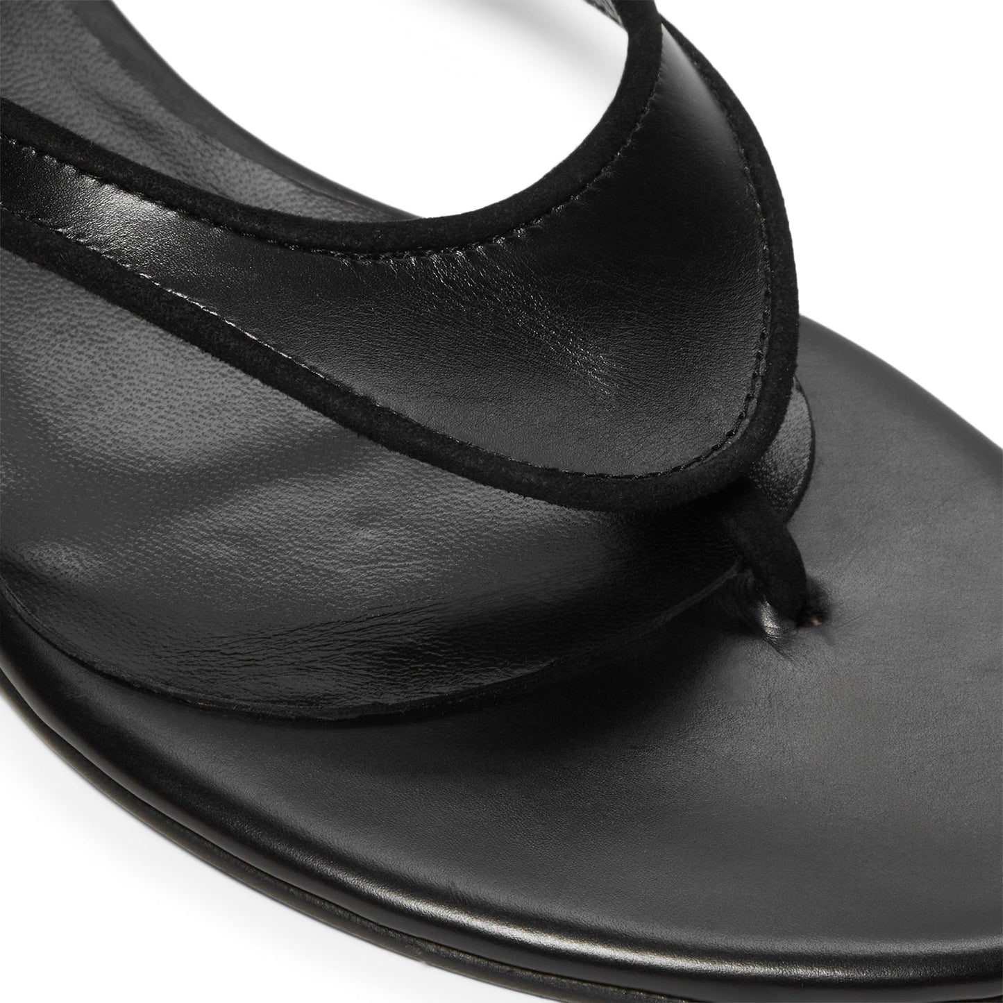 Jude Rue Sandal (Black Leather/Suede)